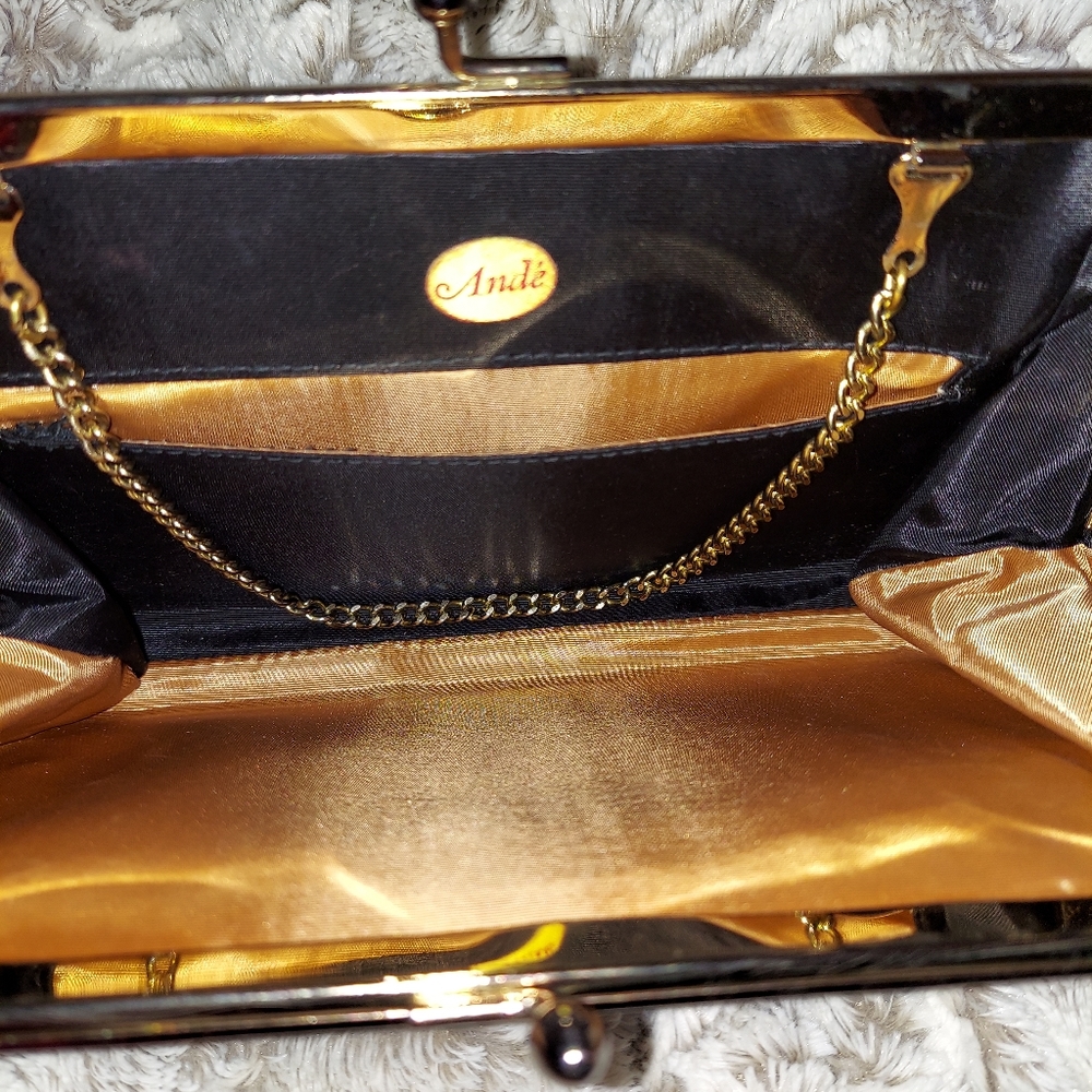 ✨️Vtg ' Ande' Leather Cocktail Purse - Picture 3 of 6